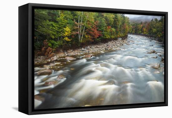 Autumn Along the Pemigewasset River, White Mountain NF, New Hampshire-Jerry & Marcy Monkman-Framed Stretched Canvas