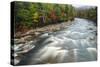 Autumn Along the Pemigewasset River, White Mountain NF, New Hampshire-Jerry & Marcy Monkman-Stretched Canvas