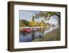 Autumn along the River Ouse in City Centre, York, Yorkshire, England, United Kingdom, Europe-John Potter-Framed Photographic Print