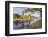 Autumn along the River Ouse in City Centre, York, Yorkshire, England, United Kingdom, Europe-John Potter-Framed Photographic Print
