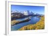 Autumn Approaching at Lake Sils Near St.Moritz in Engadine-Roberto Moiola-Framed Photographic Print