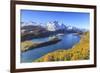 Autumn Approaching at Lake Sils Near St.Moritz in Engadine-Roberto Moiola-Framed Photographic Print