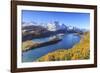 Autumn Approaching at Lake Sils Near St.Moritz in Engadine-Roberto Moiola-Framed Photographic Print