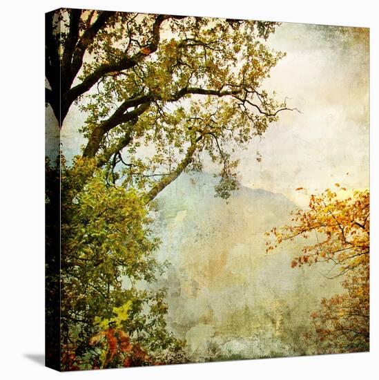 Autumn - Artwork In Painting Style-Maugli-l-Stretched Canvas