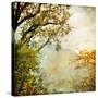 Autumn - Artwork In Painting Style-Maugli-l-Stretched Canvas