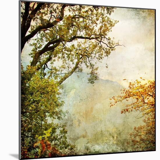 Autumn - Artwork In Painting Style-Maugli-l-Mounted Art Print