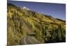 Autumn, aspen trees and Million Dollar Highway, Crystal Lake, Ouray, Colorado-Adam Jones-Mounted Premium Photographic Print