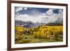 Autumn aspen trees and Sneffels Range, Mount Sneffels Wilderness, Colorado-Adam Jones-Framed Premium Photographic Print