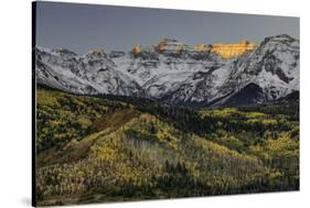 Autumn, aspen trees and Sneffels Range, Uncompahgre National Forest, Colorado-Adam Jones-Stretched Canvas