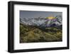 Autumn, aspen trees and Sneffels Range, Uncompahgre National Forest, Colorado-Adam Jones-Framed Photographic Print