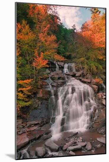 Autumn at Bastion Falls, New York-null-Mounted Photographic Print