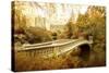 Autumn at Bow Bridge-Jessica Jenney-Stretched Canvas