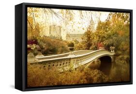 Autumn at Bow Bridge-Jessica Jenney-Framed Stretched Canvas