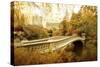 Autumn at Bow Bridge-Jessica Jenney-Stretched Canvas