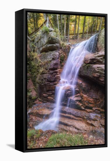 Autumn at Flume Gorge, New Hampshire-Vincent James-Framed Stretched Canvas