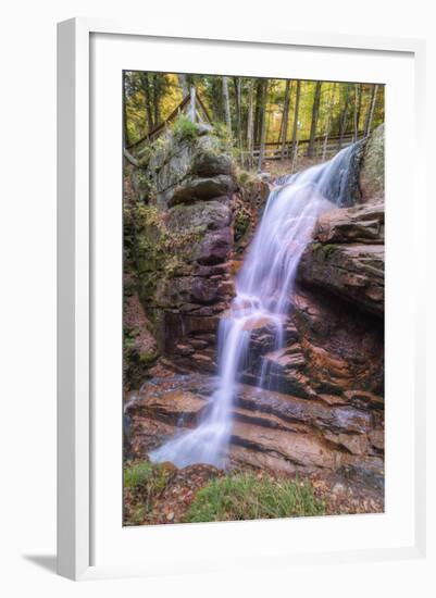 Autumn at Flume Gorge, New Hampshire-Vincent James-Framed Photographic Print