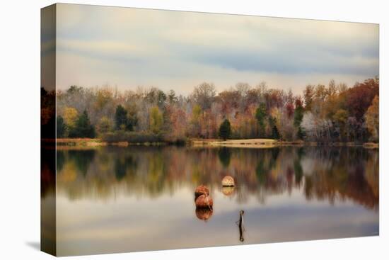 Autumn at Lake Lajoie 3-Jai Johnson-Stretched Canvas