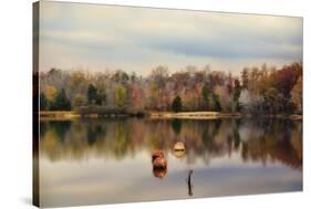 Autumn at Lake Lajoie 3-Jai Johnson-Stretched Canvas