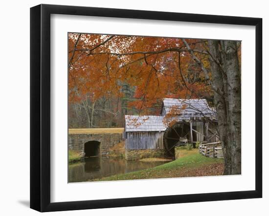 Autumn at Mabry Mill, Blue Ridge Parkway, Virginia, USA-Charles Gurche-Framed Premium Photographic Print