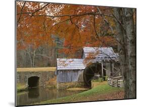 Autumn at Mabry Mill, Blue Ridge Parkway, Virginia, USA-Charles Gurche-Mounted Premium Photographic Print