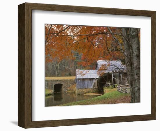 Autumn at Mabry Mill, Blue Ridge Parkway, Virginia, USA-Charles Gurche-Framed Photographic Print