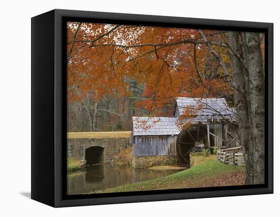 Autumn at Mabry Mill, Blue Ridge Parkway, Virginia, USA-Charles Gurche-Framed Stretched Canvas