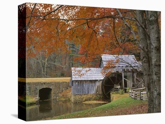 Autumn at Mabry Mill, Blue Ridge Parkway, Virginia, USA-Charles Gurche-Stretched Canvas