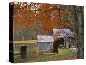 Autumn at Mabry Mill, Blue Ridge Parkway, Virginia, USA-Charles Gurche-Stretched Canvas