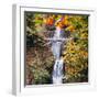 Autumn at Multnomah Falls, Square, Hood River, Columbia River Gorge, Oregon-Vincent James-Framed Photographic Print