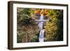 Autumn at Multnomah Falls Wide, Hood River, Columbia River Gorge, Oregon-Vincent James-Framed Photographic Print