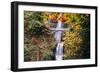 Autumn at Multnomah Falls Wide, Hood River, Columbia River Gorge, Oregon-Vincent James-Framed Photographic Print