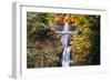 Autumn at Multnomah Falls Wide, Hood River, Columbia River Gorge, Oregon-Vincent James-Framed Photographic Print