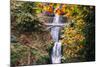Autumn at Multnomah Falls Wide, Hood River, Columbia River Gorge, Oregon-Vincent James-Mounted Photographic Print