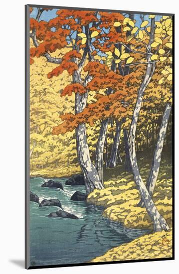 Autumn at Oirase (Oirase no aki), 1933-Kawase Hasui-Mounted Art Print