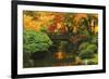 Autumn at Portland Japanese Garden, Portland, Oregon, USA-Michel Hersen-Framed Photographic Print