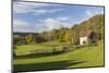 Autumn at Rievaulx Abbey village near Helmsley in North Yorkshire, Yorkshire, England, United Kingd-John Potter-Mounted Photographic Print