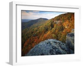 Autumn at White Rocks, Ozark-St. Francis National Forest, Arkansas, USA-Charles Gurche-Framed Premium Photographic Print