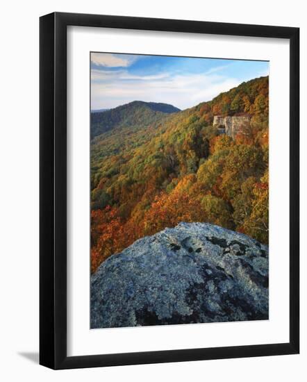 Autumn at White Rocks, Ozark-St. Francis National Forest, Arkansas, USA-Charles Gurche-Framed Photographic Print