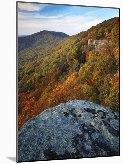 Autumn at White Rocks, Ozark-St. Francis National Forest, Arkansas, USA-Charles Gurche-Mounted Photographic Print