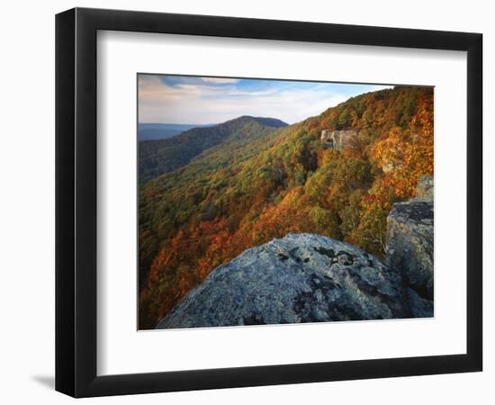 Autumn at White Rocks, Ozark-St. Francis National Forest, Arkansas, USA-Charles Gurche-Framed Photographic Print