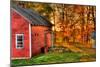 Autumn Barn HDR-Stephen Goodhue-Mounted Photographic Print