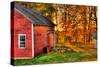 Autumn Barn HDR-Stephen Goodhue-Stretched Canvas