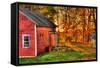 Autumn Barn HDR-Stephen Goodhue-Framed Stretched Canvas