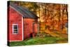 Autumn Barn HDR-Stephen Goodhue-Stretched Canvas