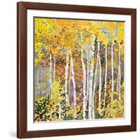 Autumn Birches III-Sharon Pitts-Framed Giclee Print