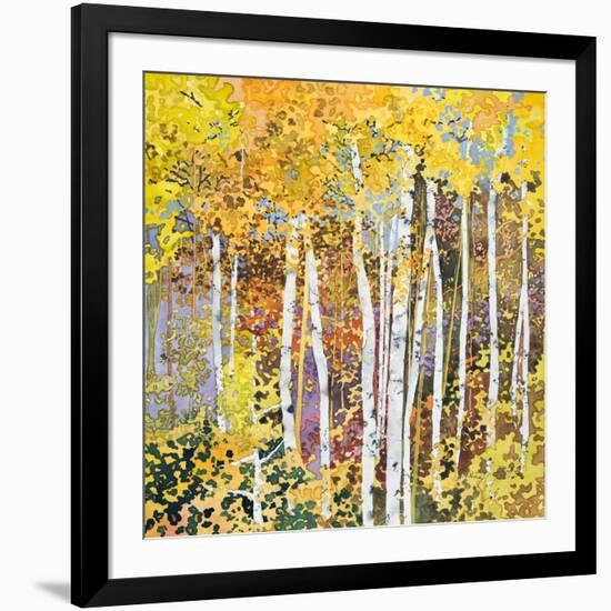 Autumn Birches III-Sharon Pitts-Framed Giclee Print