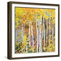 Autumn Birches III-Sharon Pitts-Framed Giclee Print