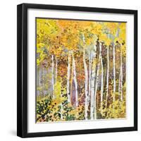 Autumn Birches III-Sharon Pitts-Framed Giclee Print