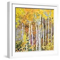 Autumn Birches III-Sharon Pitts-Framed Giclee Print