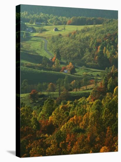 Autumn, Blue Ridge Parkway, Virginia, USA-Charles Gurche-Stretched Canvas